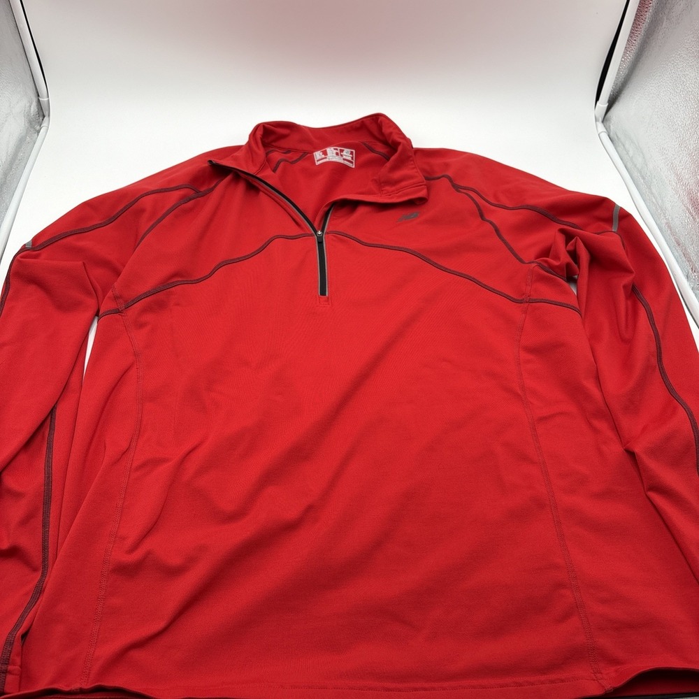 New Balance Jogger Jacket Mens Size Extra Large Pull Over Quarter Zip‎ Red